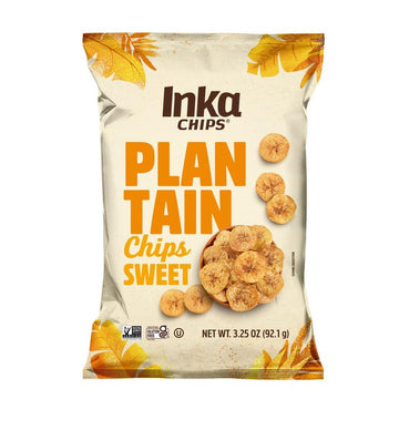 Inka Crops Inka Chips, Sweet Plantain Chips, 3.25 Ounce (Pack of 6)