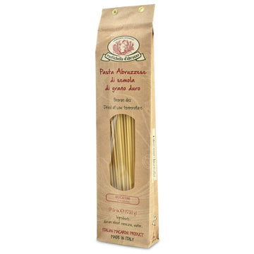 Rustichella D'Abruzzo Bucatini (Pack Of 4), 500G Each - Classic Italian Pasta With A Hole - Perfect For Amatriciana Sauce - Artisan Pasta From Abruzzo