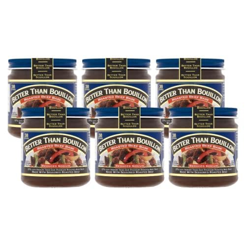 Better Than Bouillon Reduce Sodium Roasted Beef Base, 8 OZ (Pack of 6)