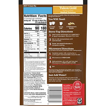 Betty Crocker Yukon Gold Mashed Potatoes, 4 Ounces (Pack Of 8)