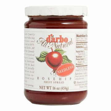 D'Arbo All Natural Seedless Rosehip Fruit Spread, 16 Ounce