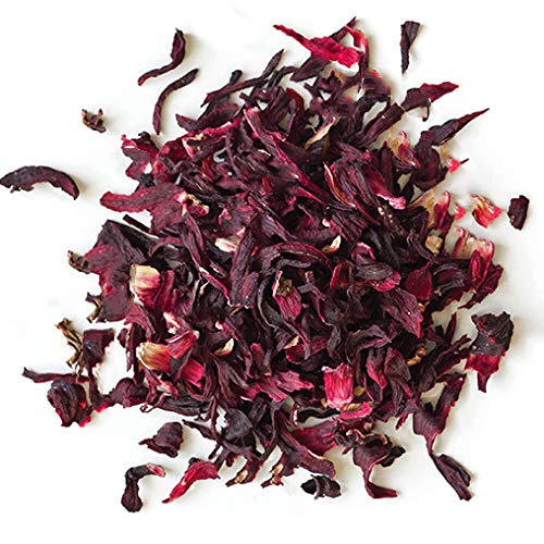 Organic Hibiscus Flowers - 1 Lb (16Oz) - Herbal Tea - 100% Certified Organic - Flor De Jamaica - Agua Frescas - Earthwise Aromat