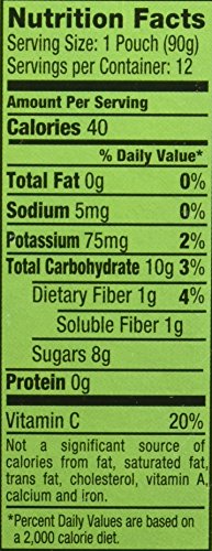 Mott s No Sugar Added Applesauce, 3.2 oz clear pouches, 12 Count (Pack of 8)