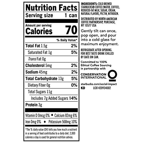 Starbucks Nitro Cold Brew, Vanilla Sweet Cream 9.6 Fl Oz Can (8 Pack) (Packaging May Vary)