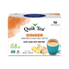 Quiktea Ginger Chai Tea Latte - 10 Count Single Box - All Natural Preservative Free Authentic Instant Chai From Assam