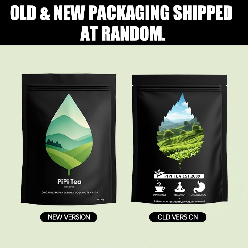 Pipi Tea Pipi Oolong Tea Promote Digestion and Metabolism Cortisol & Calming Tea for Stress Relief Vegan Non-GMO (20 bags* 4g) (2)