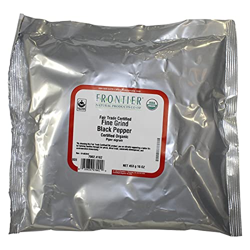 Frontier Herb Pepper - Organic - Fair Trade certified - Black - Fine grind - Bulk - 1 Lb2