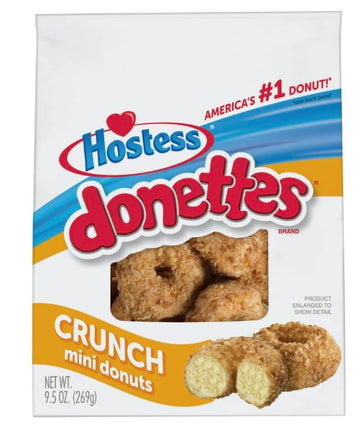 Generic Hostess Donettes - Crunch Mini Donuts - Sweet Coconut Crunch - 9.5 Oz Bag - Pack of 2