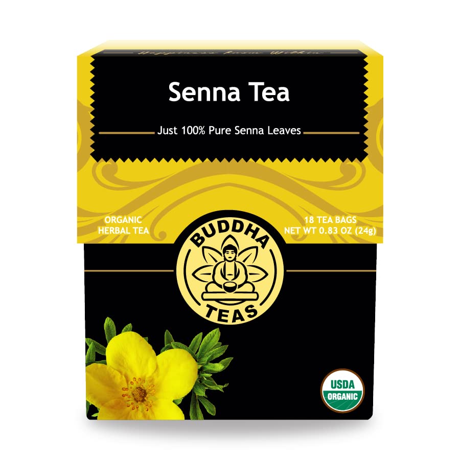 Buddha Teas Organic Senna Tea - Ou Kosher, Usda Organic, Ccof Organic, 18 Bleach-Free Tea Bags