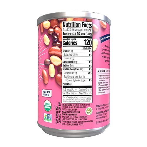 Westbrae Natural Organic Chili Beans, No Salt Added, 15 Oz (Pack Of 12)