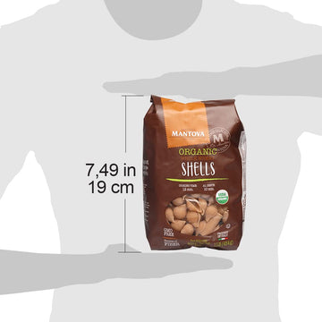 Mantova Whole Wheat Organic Pasta Shells - 16 Ounce (Pack of 6) - Non-GMO, Made with All Organic Ingredients