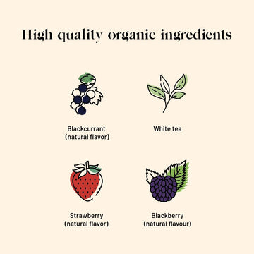 Kusmi Tea - White Berries - Organic Blend Of White Tea With Blackberry, Blackcurrant & Strawberry - Enjoy Hot Or Iced - Loose Le