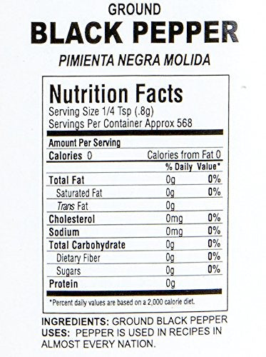 Black Pepper Ground Powder - Chefs Quality 1 Lb (16Oz) | Best Food Seasoning | Premium Restaurant Quality (Black Pepper)