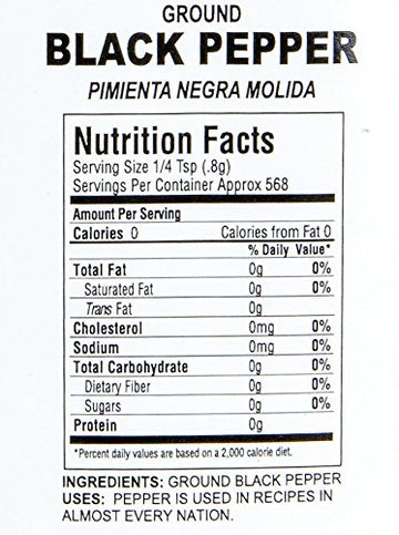 Black Pepper Ground Powder - Chefs Quality 1 Lb (16Oz) | Best Food Seasoning | Premium Restaurant Quality (Black Pepper)