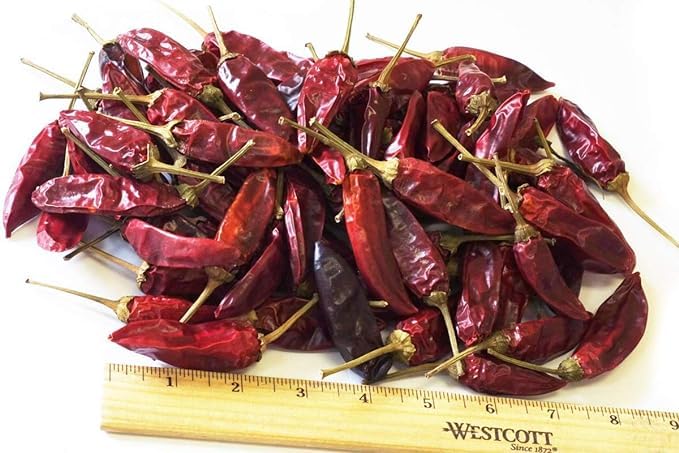 Alma Gourmet Whole Dried Calabrian Hot Chili Peppers Imported From Italy - Authentic Peperoncino Secco Calabrese - 14.1Oz (400G)