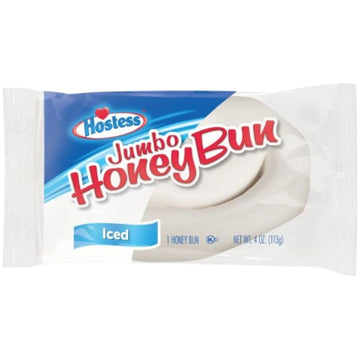 The Snack Store Bundle Hostess Jumbo Honey Bun Iced, 4 Ounce, 2 Boxes Of 6 Count, 12 Total Honey Buns!