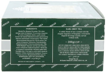 Ahmad Tea Earl Grey Tea, 100 Paper Enveloped Teabags (Pack Of 1)
