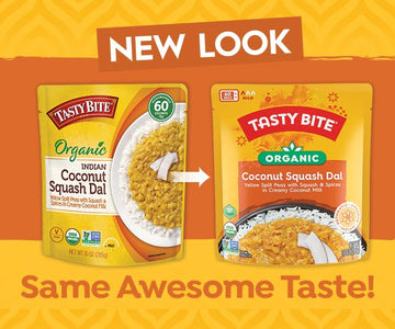 Tasty Bite Organic Coconut Squash Dal, 10 Ounce, Pack of 6, Ready to Eat, Microwavable Entree, Vegan