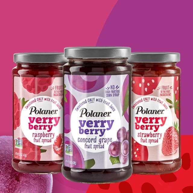 Polaner Verry Berry Fruit Spread, Concord Grape, 15.25 Ounce