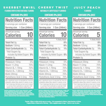 Alani Nu RETRO VARIETY PACK (Sherbet Swirl Juicy Peach and Cherry Twist) Low Calorie Energy Drinks 100mg Caffeine Biotin B Vitamins Zero Sugar 10 Calories or Less 8 Fl Oz Cans 12 Pack