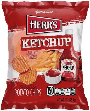 Herr'S Potato Chips, Ketchup Flavored, 1 Oz. (Pack Of 7)