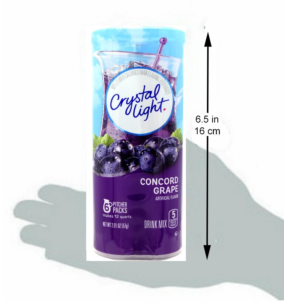 Crystal Light Concord Grape, 12-Quart 2.01-Ounce Canister (Pack Of 4)