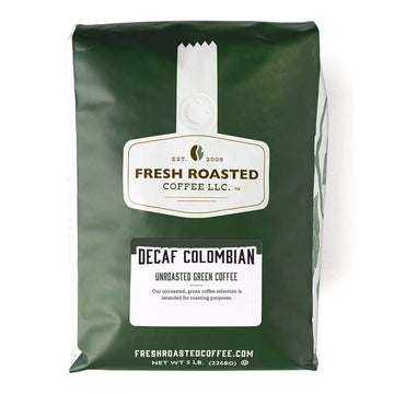 Fresh Roasted Coffee, Unroasted Decaf Colombian, Kosher, 5 Pound