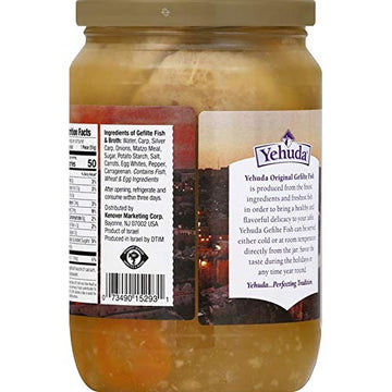 Yehuda Gefilte Fish, Original, 24 Oz (2 Pack) | Traditional Gefilte Fish | Nothing Artificial | Ready To Serve