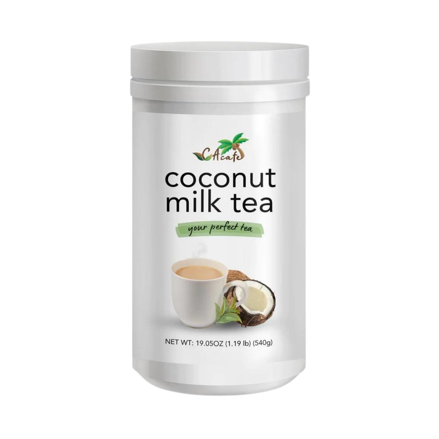 Cacafe Coconut Tea, Coconut Infused Green Tea, Creamy Drink Mix, Make Iced Or Hot, Packed With Antioxidants, Natural Energy And