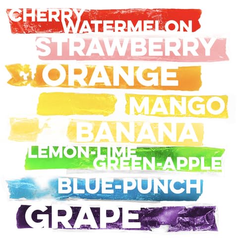 Funpops Frozen Ice Pops, 12 Packs Of 24-Fruit Flavored Freeze Pops, Frozen Summer Snack For All Ages, Low Calorie