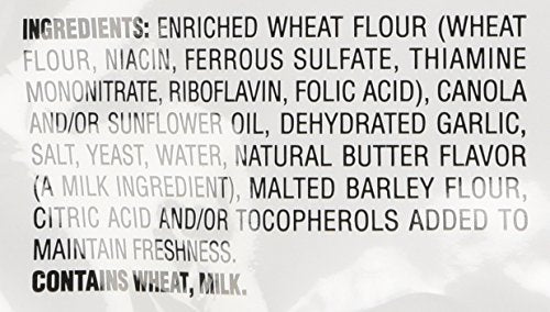 Chatham Village Large Cut Garlic & Butter Croutons, 5-Ounce Bags (Pack of 12)