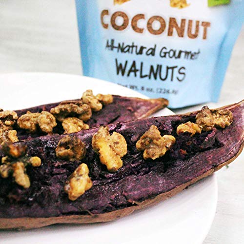 Crazy Go Nuts Walnuts Coconut - Glazed Walnuts, Healthy Snacks, Vegan, Gluten Free, Superfood - Natural, Non-Gmo, Ala, Omega 3 F