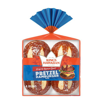 King'S Hawaiian Sweet Pretzel Hamburger Buns, (10.5Oz) & Original Sweet Hamburger Buns, (8Ct) (2Ea) Variety Pack