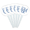 Franklin & Marshall College Secondary Logo Cupcake Picks Toppers Decoration Set of 6