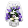 FIORA LIVING FLOWER Fiora Flower Orchids | Purple | 8 Glass Vase | Model 70259 | Long Lasting, Allergy Free, Odor Resistant