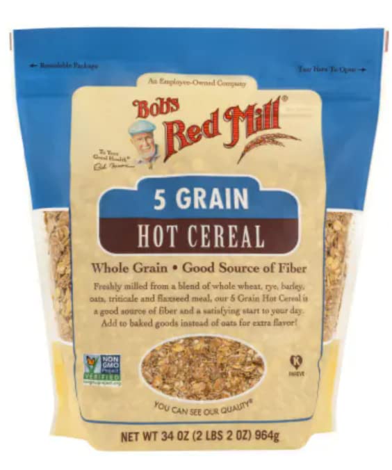Bob's Red Mill CEREAL HOT 5 GRAIN, 34 Ounce, Pack of 4