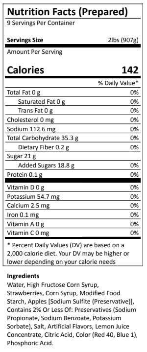 Generic Strawberry Pie & Pastry Filling, 2 Pound Pouch, 16 Ounce (Pack of 1)