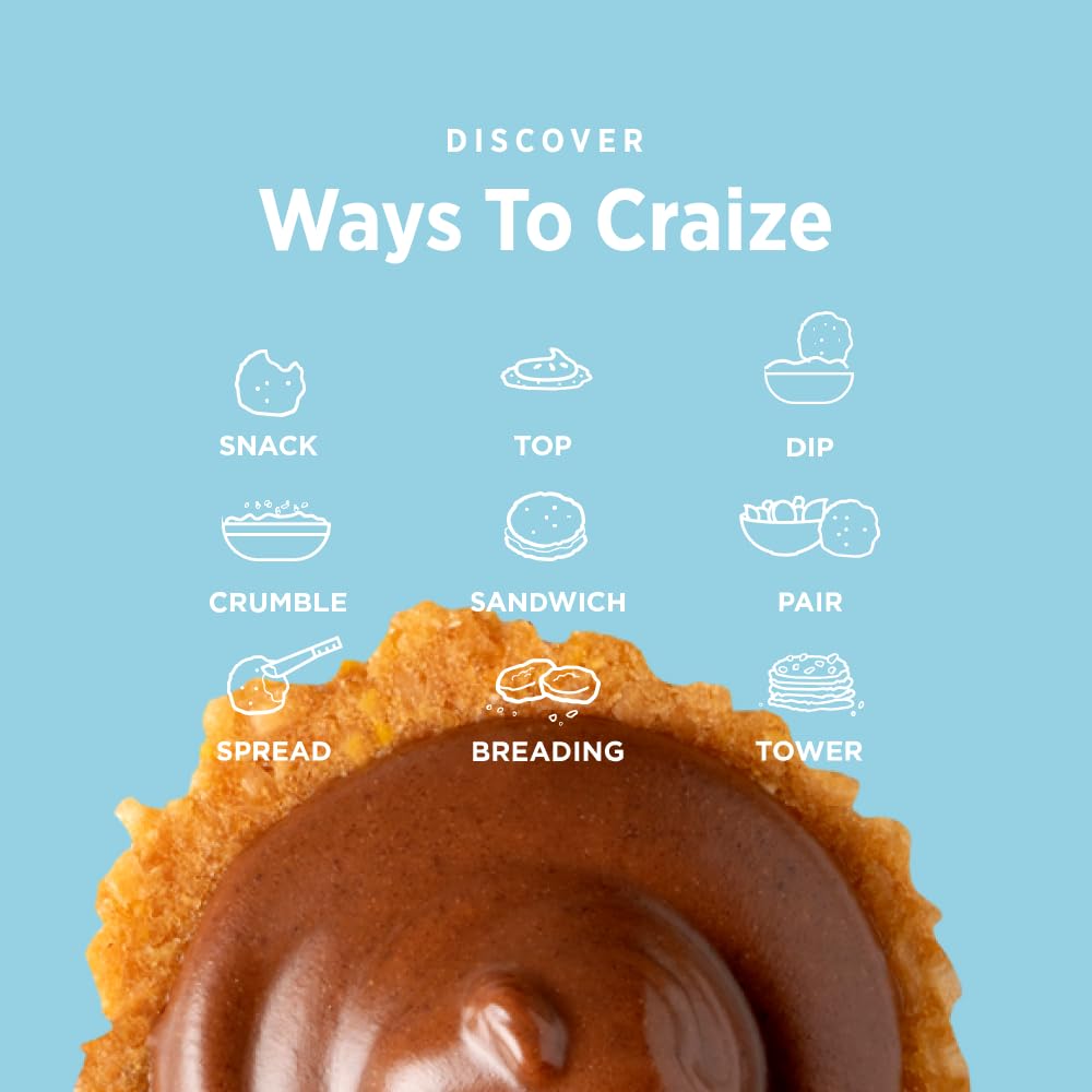 Craize Coconut Crisps | Gluten Free, Vegan, Kosher, Toasted Corn Crackers | 6 Pack, 4 Oz Each