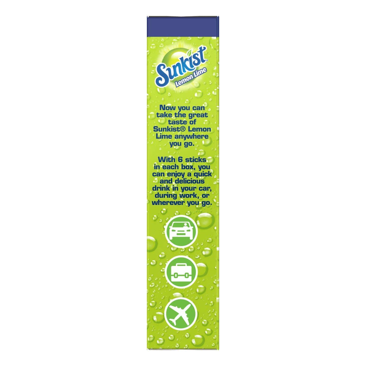 Sunkist Soda Lemon Lime Drink Mix, 0.53 oz Pack of 6, Convenient Singles To Go