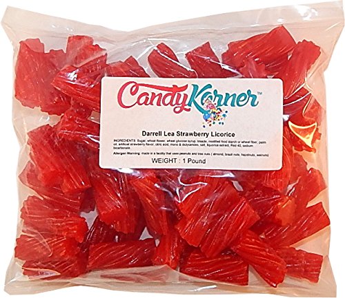 Australian Strawberry Licorice Twists | Soft Strawberry Licorice 1 Pound (16 Ounce) By Candykorner