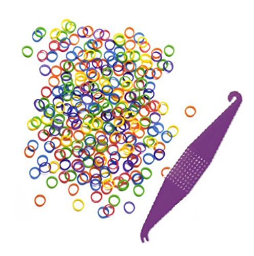 Prairie Horse Supply 3/16 Neon Orthodontic Elastic Rubber Bands, 100 Pack, Heavy Duty for Braces & Dreadlocks, Includes Free Placer