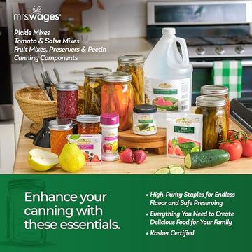 Mrs. Wages Pickling & Canning Vinegar, Well-Balanced Vinegar, Great Tasting, Versatile For Canning & Cooking, Easy Storage, (1 Gallon Jug)