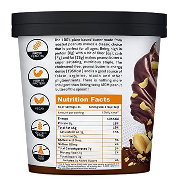 AS-IT-IS ATOM Chocolate Peanut Butter Crunchy 1Kg | Gluten Free