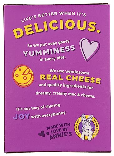 Annie s Homegrown Shells & White Cheddar Mac & Cheese Family Size, No Artificial Flavor, 10.5 Ounces (Pack Of 6)