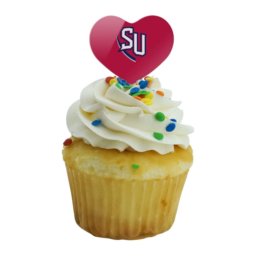 GRAPHICS & MORE Cupcake Picks Set of 6 - Acrylic, Heart, Shenandoah University, One Size, Model CUPCAKE.HEART.CLCSU.Z008798