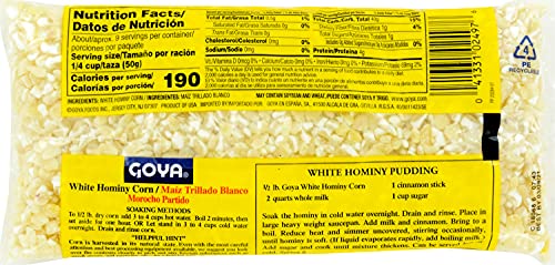Goya Foods White Hominy Corn, Dry, 16 Ounce (Pack Of 24)