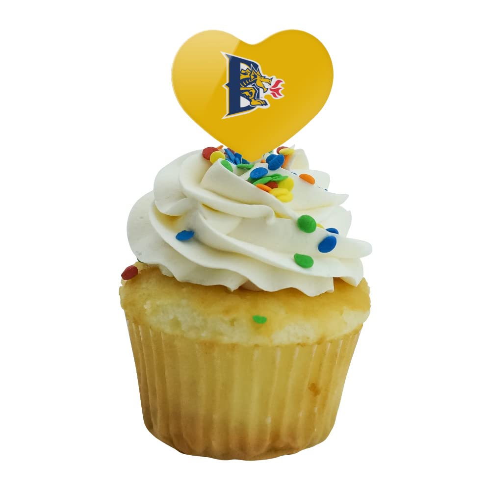 GRAPHICS & MORE Cupcake Picks Set of 6 Acrylic Heart Toppers One Size Drexel University Model CUPCAKE.HEART.CLCDXL.Z008604