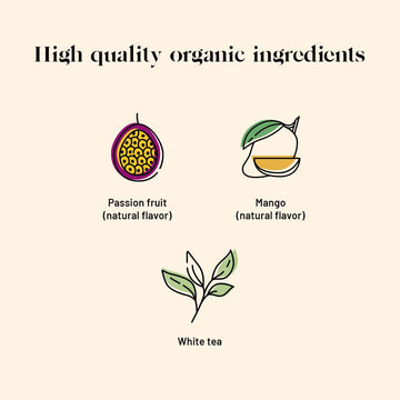 Kusmi Tea - Tropical White - Organic Blend Of White Tea And Green Tea With Mango And Passion Fruit - Organic Flavored White Teas