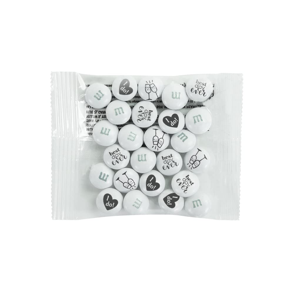 M&M'S Milk Chocolate Wedding Candy Favors (20 Pack), Perfect For Wedding Reception Favor, Bridal Favors, Rehersal Dinner And Wed