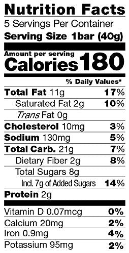 Pamelas Products Gluten Free Whenever Bars, Oat Double Chocolate, 5 Count